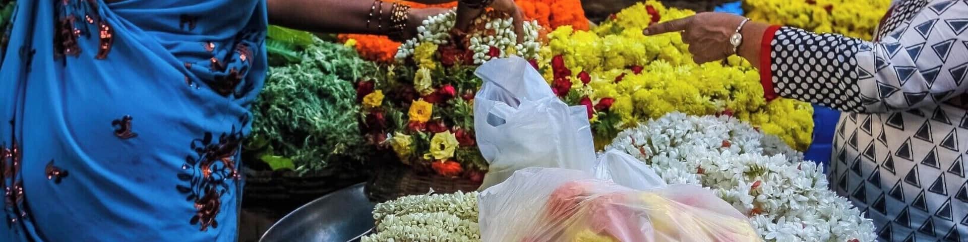 The flower markets of Bangalore.