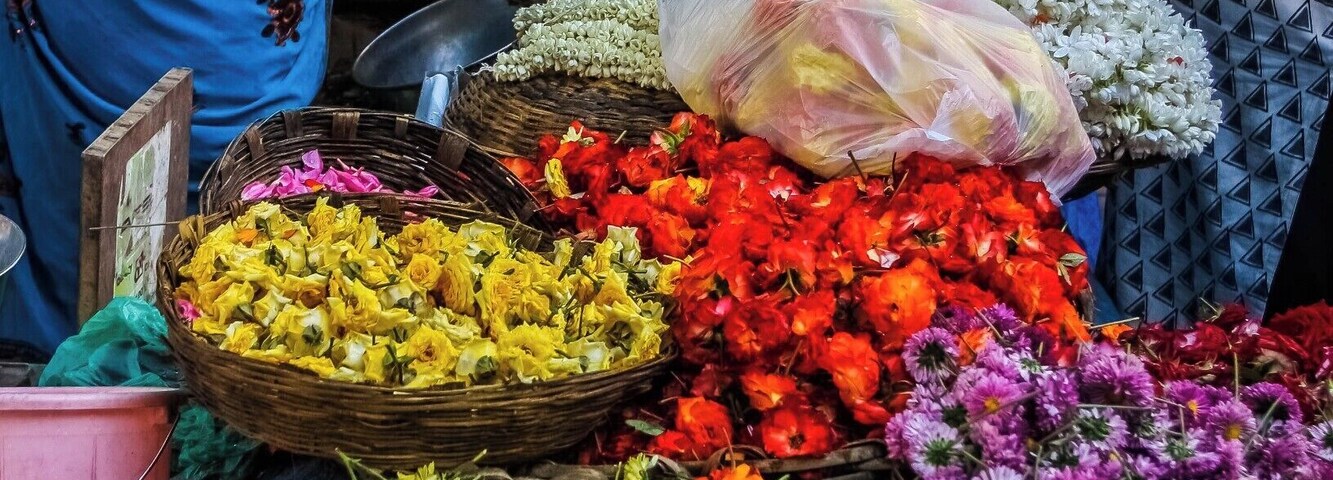 The flower markets of Bangalore.