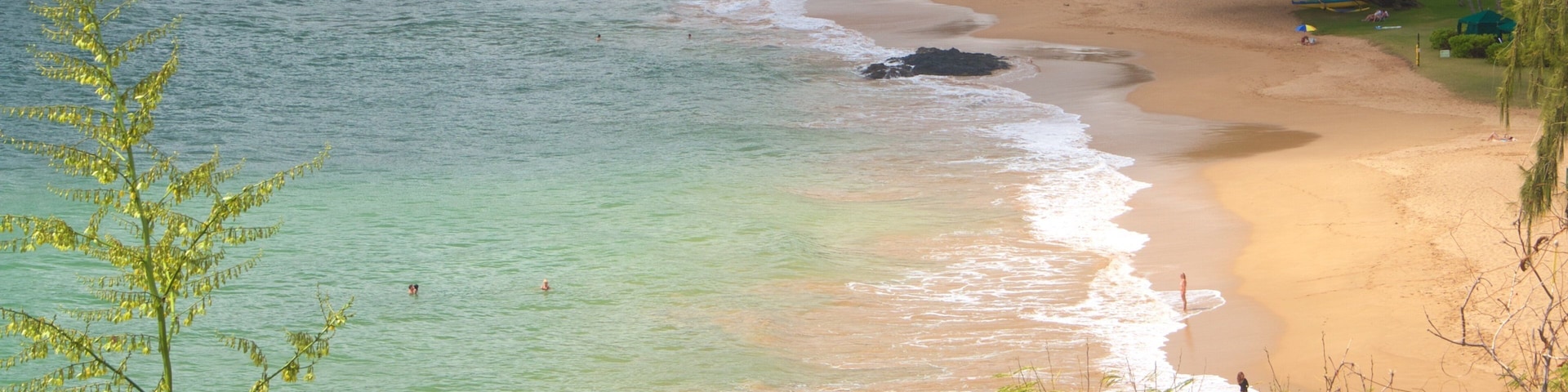 Playa Kalapaki que incluye una playa