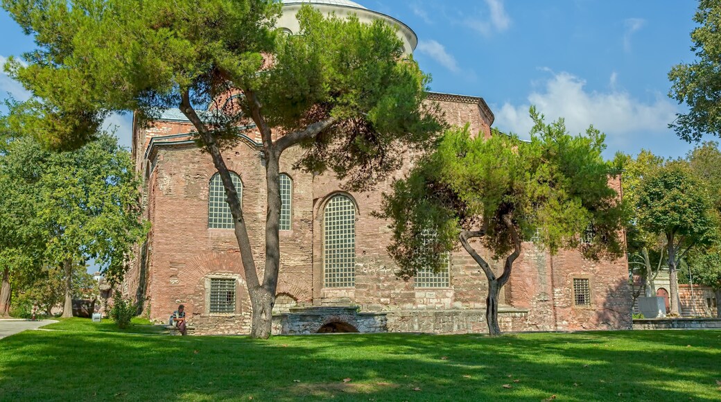 HWH4XR ISTANBUL, TURKEY - SEPTEMBER 27: Hagia Irene church, Aya Irini in the park of Topkapi Palace on September 27th, 2013 Istanbul, Turkey.