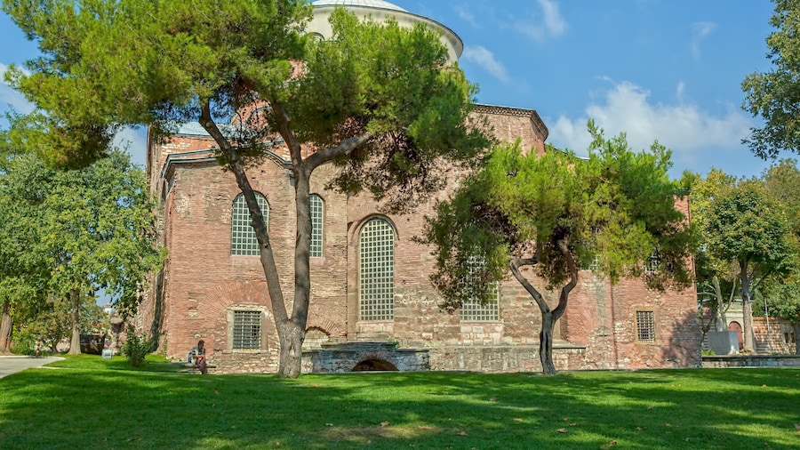 HWH4XR ISTANBUL, TURKEY - SEPTEMBER 27: Hagia Irene church, Aya Irini in the park of Topkapi Palace on September 27th, 2013 Istanbul, Turkey.