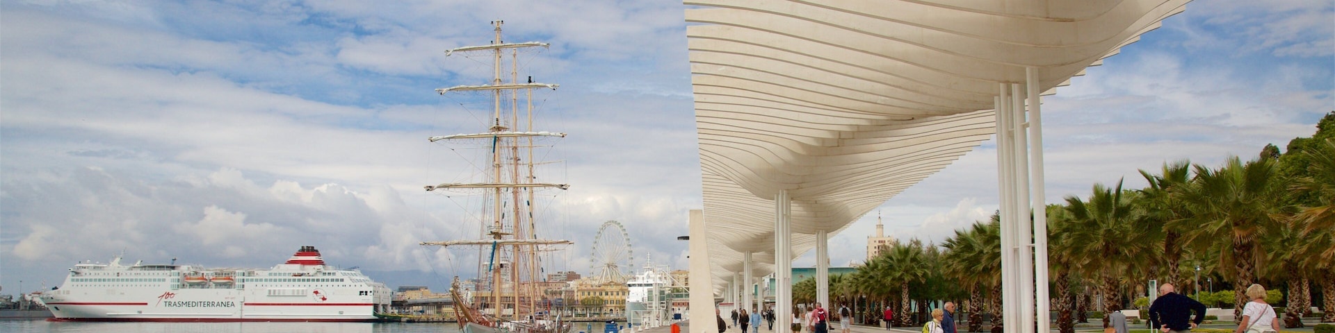 Port of Malaga which includes general coastal views and a marina