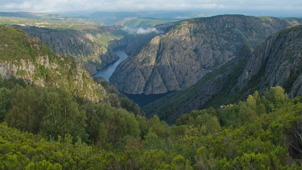 View of Canyon del Sil from Miradoiro de Cabezoas near Parada de Sil in Galicia,Spain,Europe