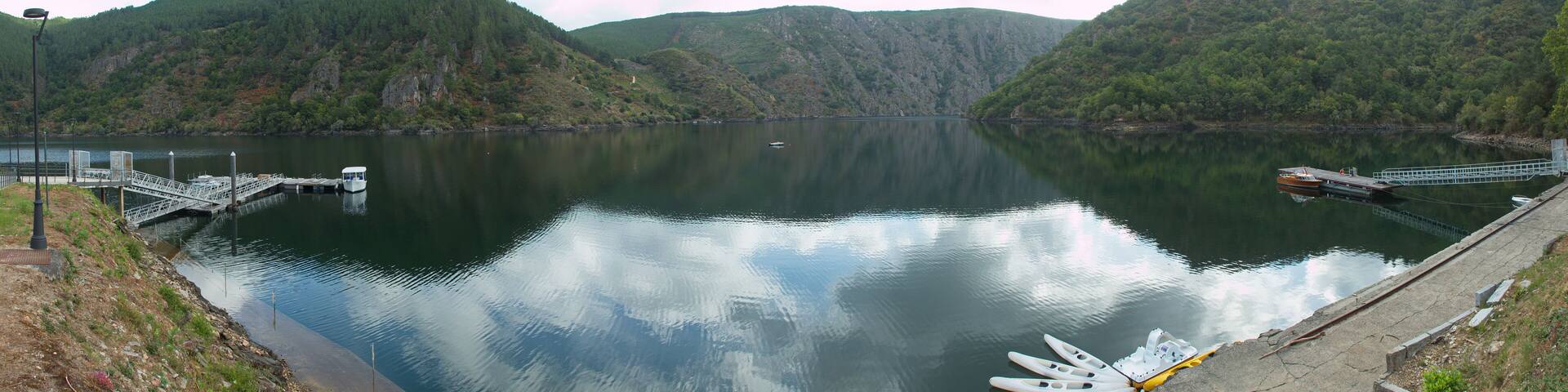 Harbour in Santo Estevo in Canyon del Sil near Parada de Sil in Galicia,Spain,Europe