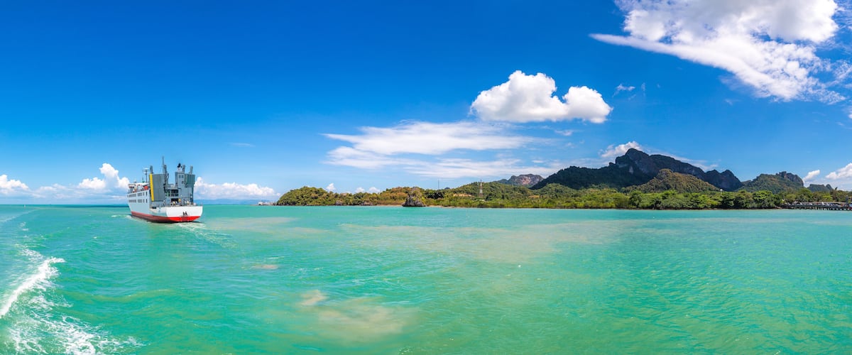 Ferry boat at Surat Thani, Thailand