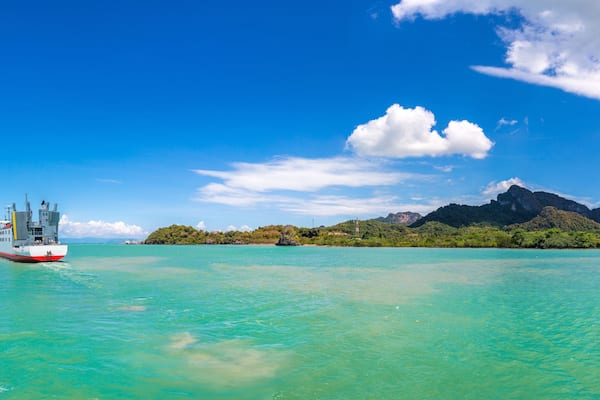 Ferry boat at Surat Thani, Thailand
