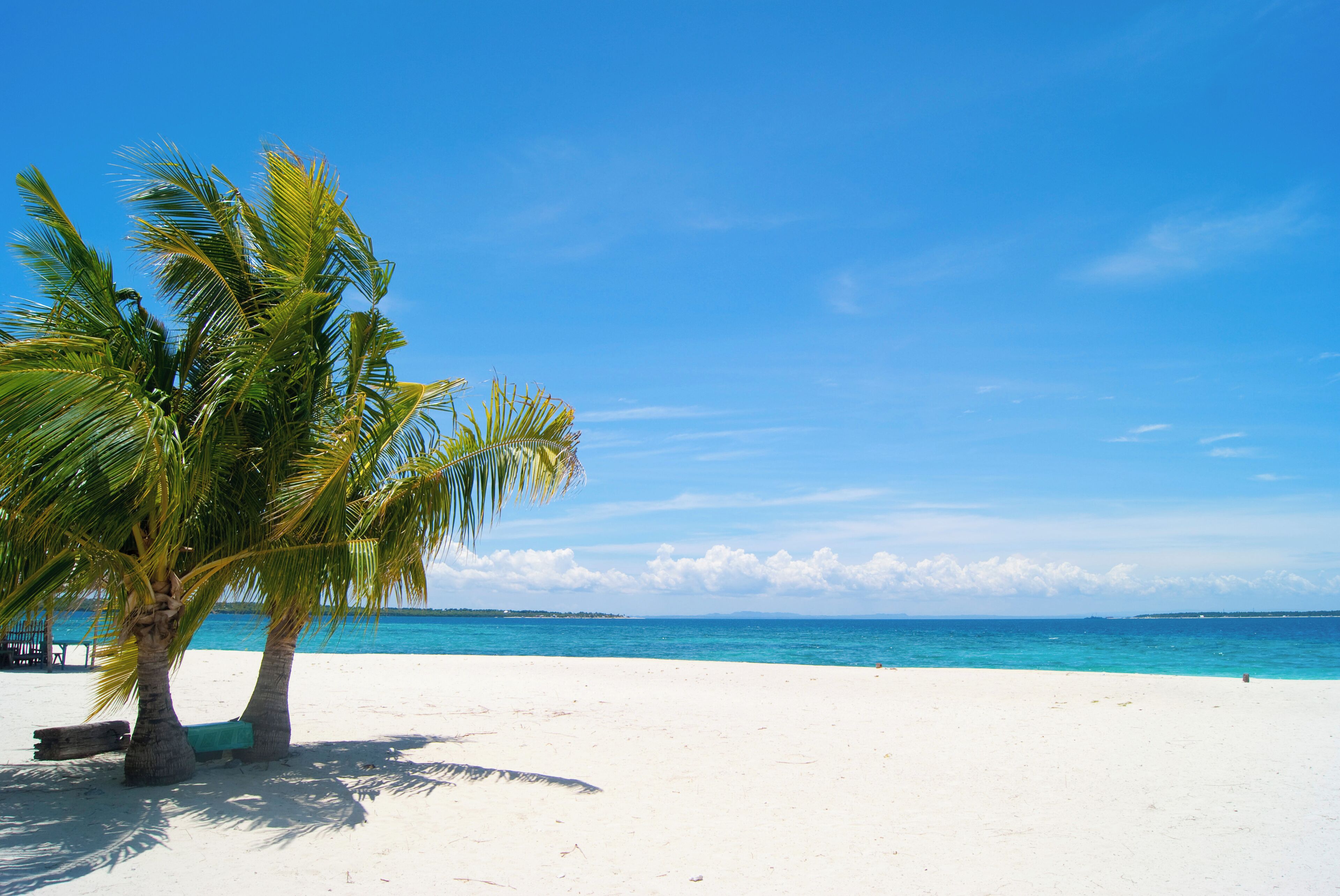 White sand beach in Philippines.