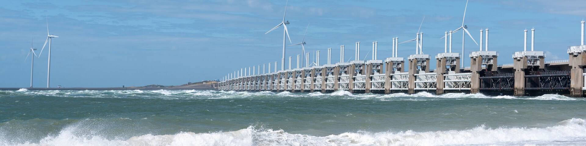 Banjaardstrand vor dem Oosterscheldesperrwerk bei Kamperland. Provinz Zeeland in den Niederlanden