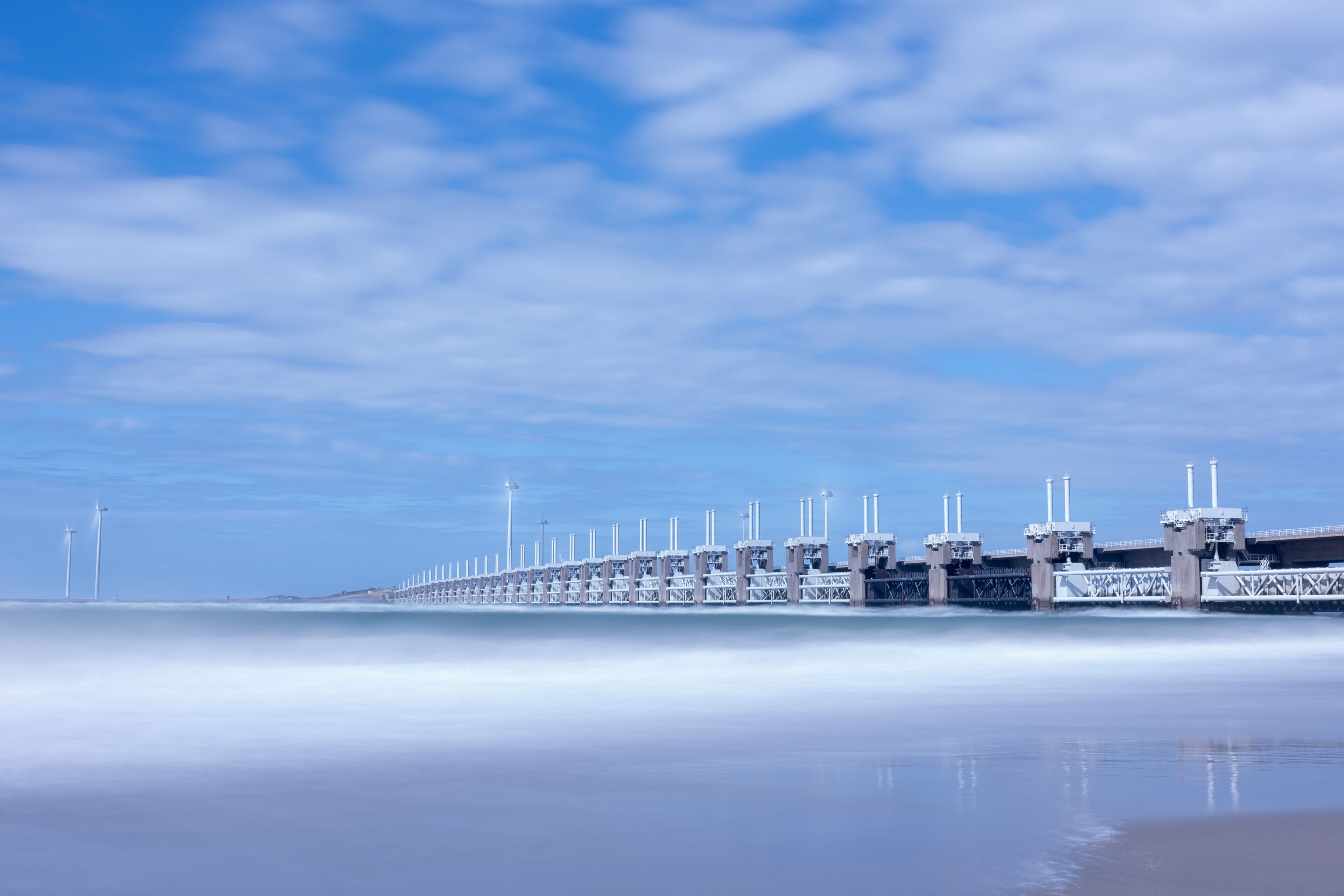 Banjaardstrand vor dem Oosterscheldesperrwerk bei Kamperland. Provinz Zeeland in den Niederlanden