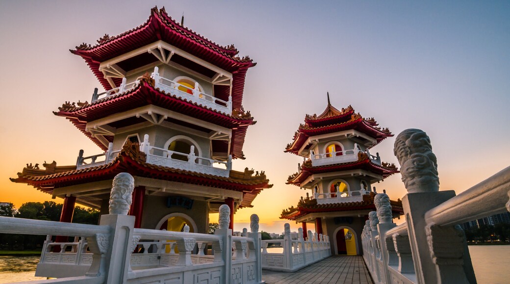 Twin Pagoda of Chinese Garden
