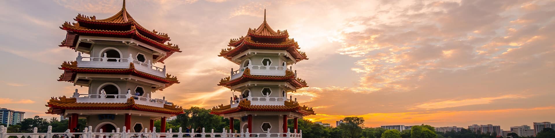 Twin Pagoda of Chinese Garden
