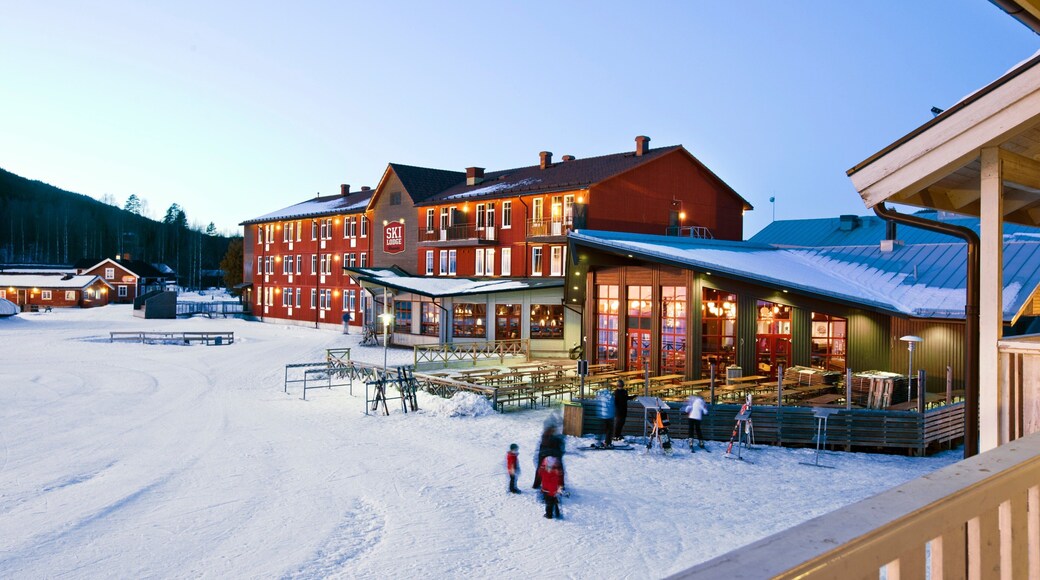 브라나스 스키 리조트 을 보여주는 작은 마을 또는 빌리지, 눈 과 거리 풍경