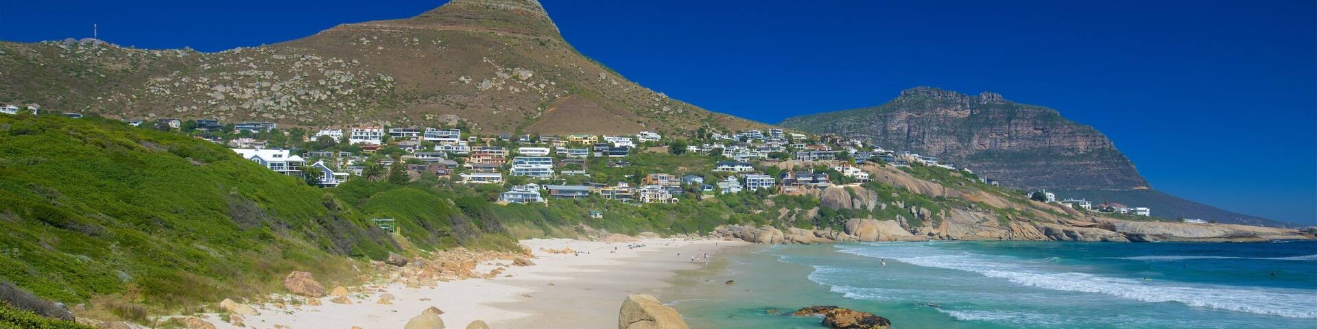 Llandudno Beach featuring rugged coastline and a beach