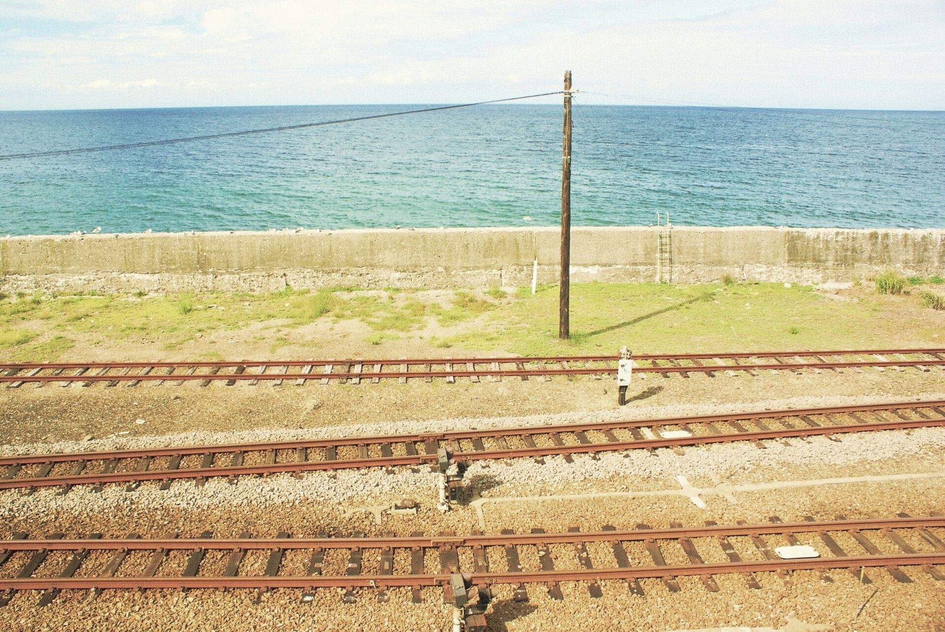 森駅跨線橋からの眺め