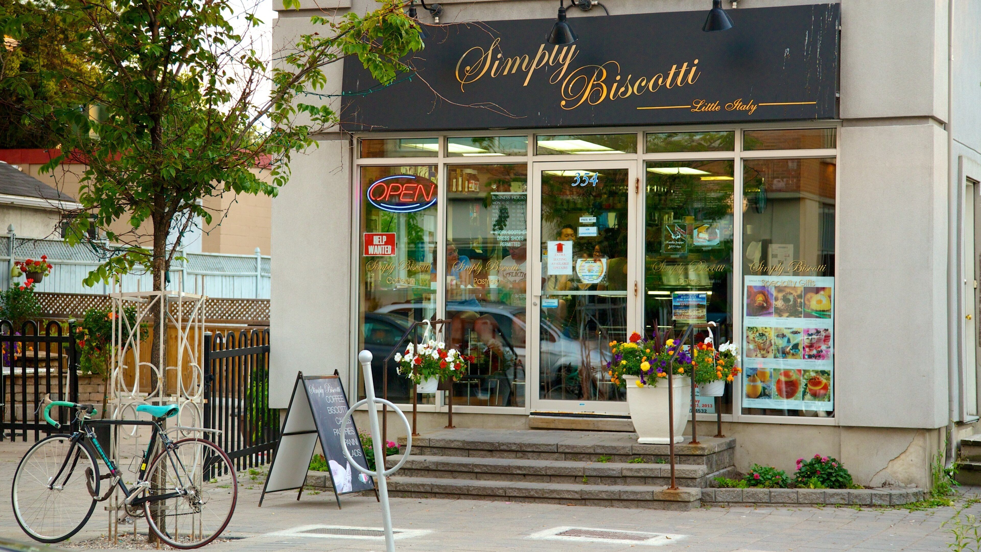 Little Italy som omfatter skiltning og gadeliv