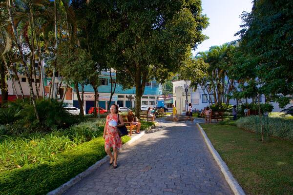 Nilo Pecanha Square which includes a garden as well as an individual femail