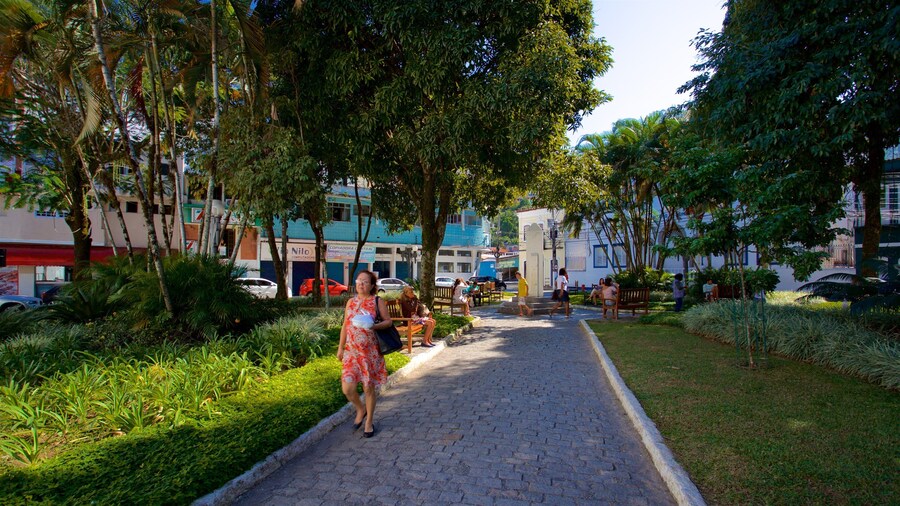 Nilo Pecanha Square which includes a garden as well as an individual femail