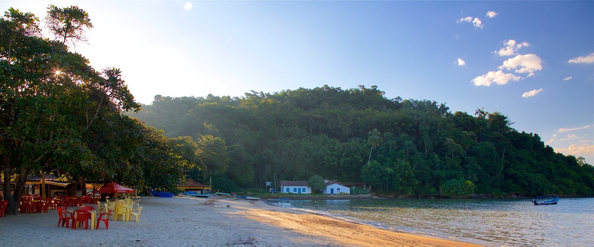 Praia do Pontal mostrando paisagens litorâneas e uma praia de areia