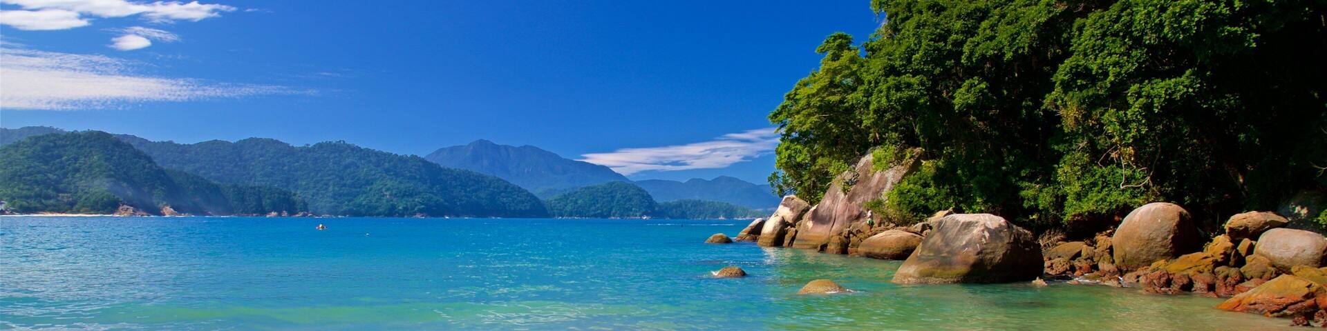 Ranch Beach showing general coastal views and a beach