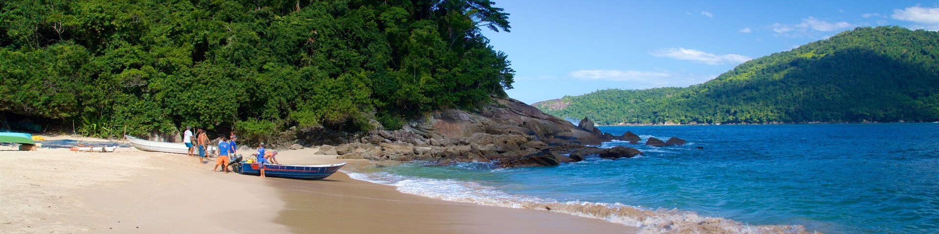 Strand von Meio das einen Sandstrand, tropische Szenerien und allgemeine KĂŒstenansicht
