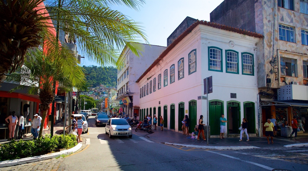 Culture House of Brazil Poets featuring a small town or village and street scenes as well as a small group of people
