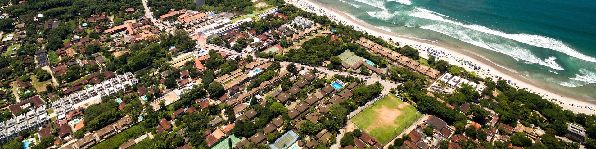 Aerial View of Camburi Beach, Sao Paulo, Brazil