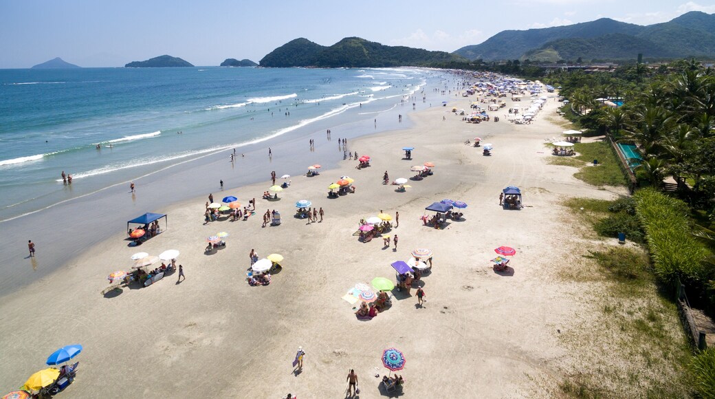 Aerial View of Camburi Beach, Sao Paulo, Brazil