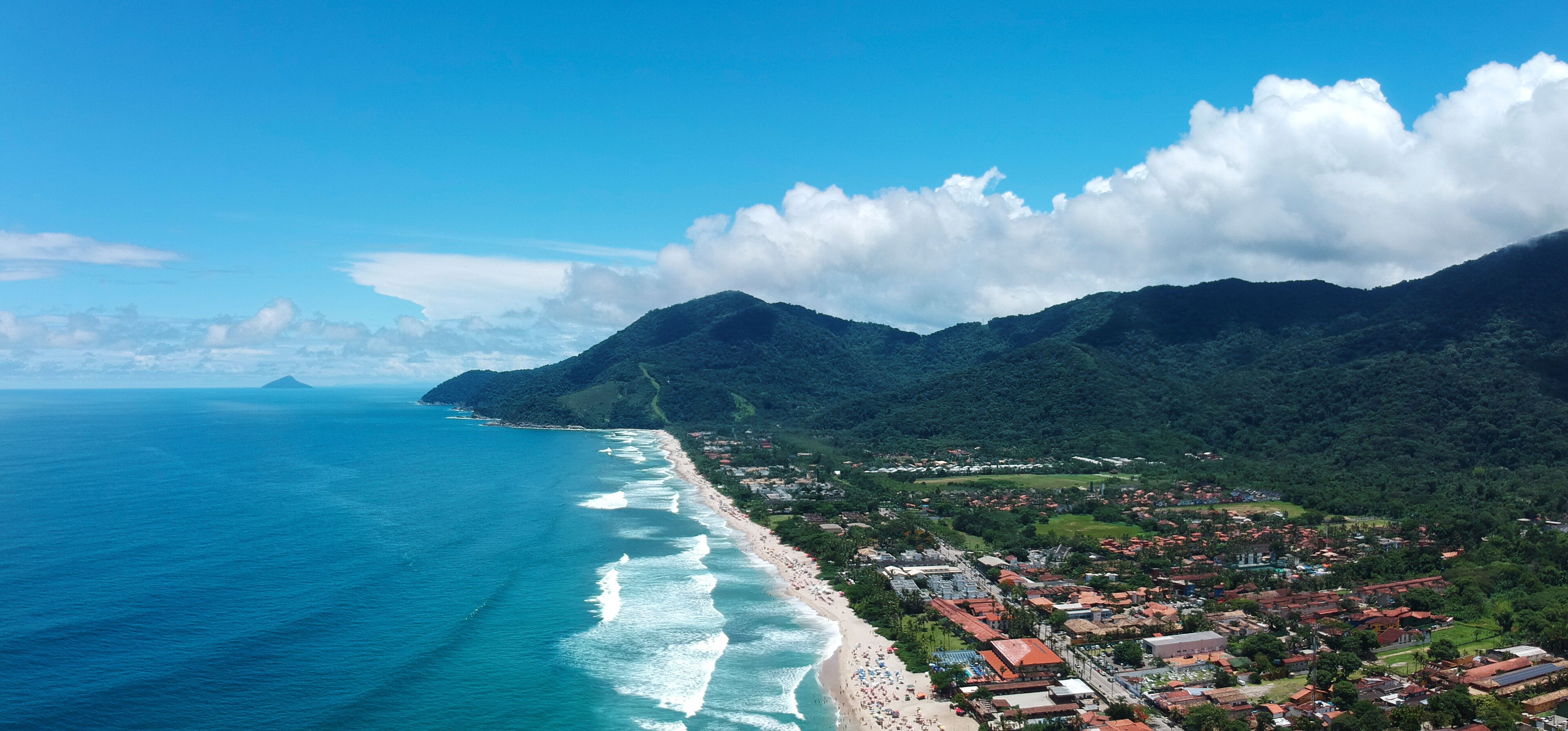 Praia de Maresias. Famoso destino em São Paulo, Brasil