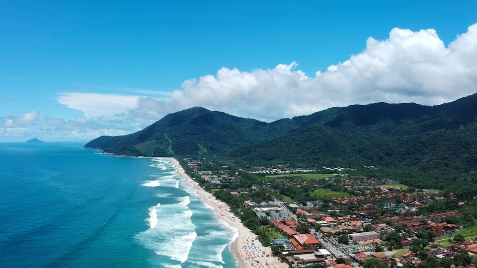 Praia de Maresias. Famoso destino em São Paulo, Brasil