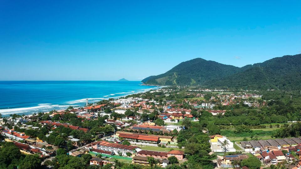 Praia de Maresias. Famoso destino em São Paulo, Brasil