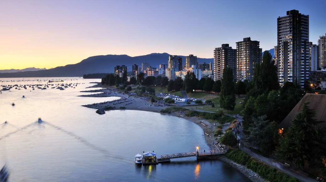 Summer sunset at English Bay