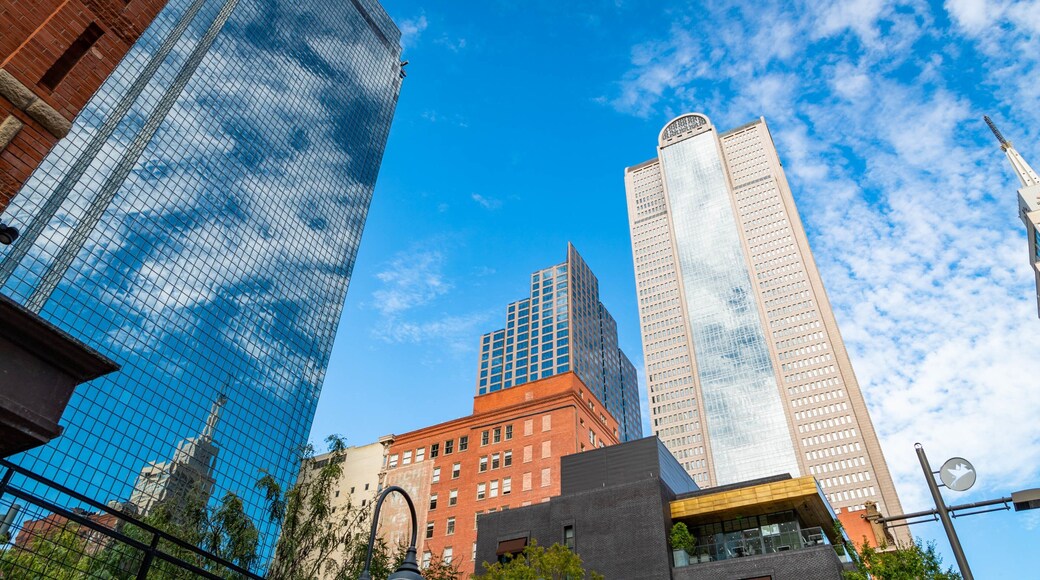 Main Street District which includes a city and a high rise building