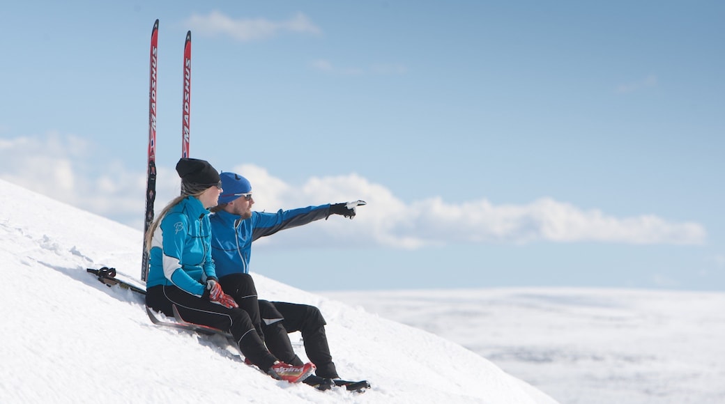 Vemdalen ofreciendo nieve y también una pareja