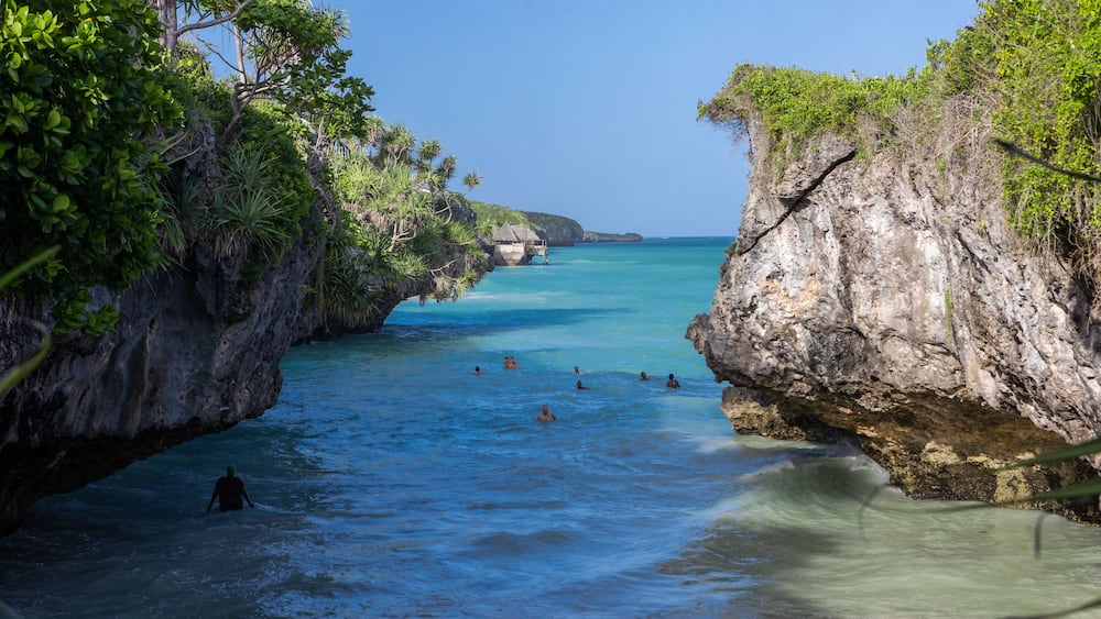 Eden Rock Zanzibar in Makunduchi. Magical paradise place. Beautiful beach and bay.