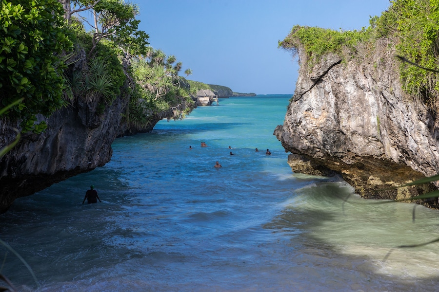 Eden Rock Zanzibar in Makunduchi. Magical paradise place. Beautiful beach and bay.
