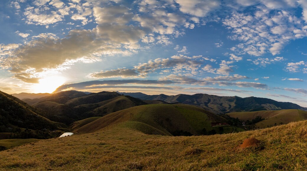 beautiful sunrise in the mantiqueira mountains on the border between the states of Minas Gerais and Sao Paulo - Brazil
