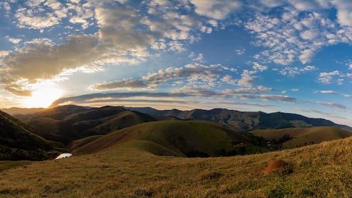 beautiful sunrise in the mantiqueira mountains on the border between the states of Minas Gerais and Sao Paulo - Brazil
