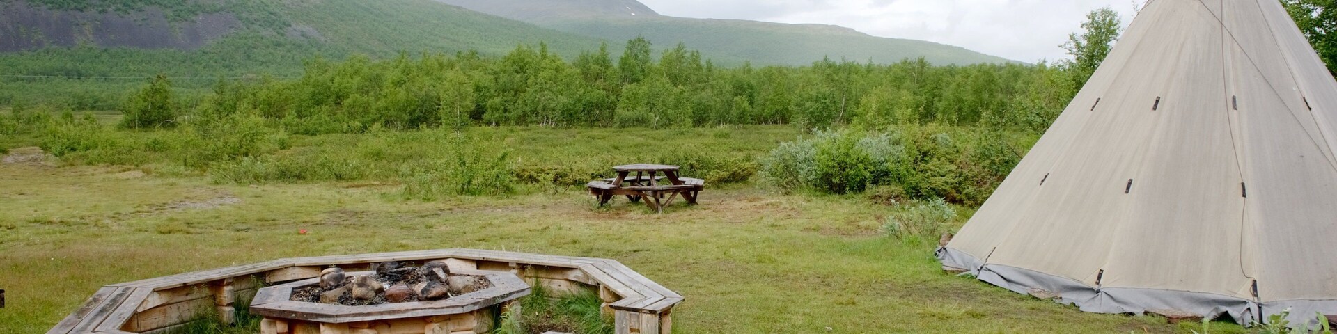 Kebnekaise mostrando acampamento