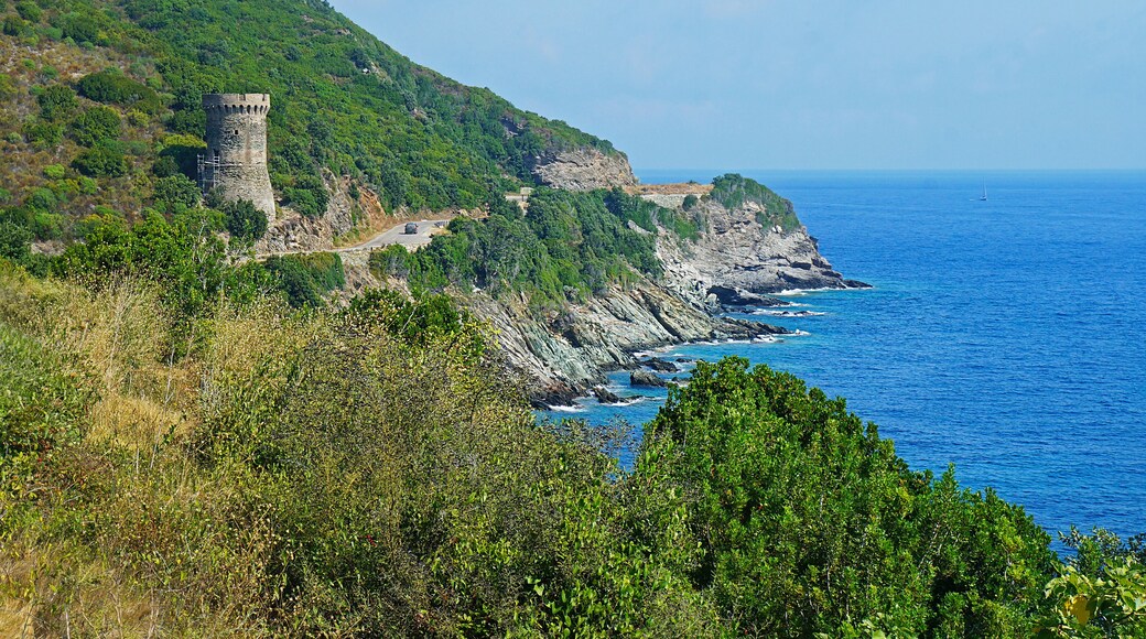 Tower of Bones on the D80 road north of Marina di Sisco, Corsica