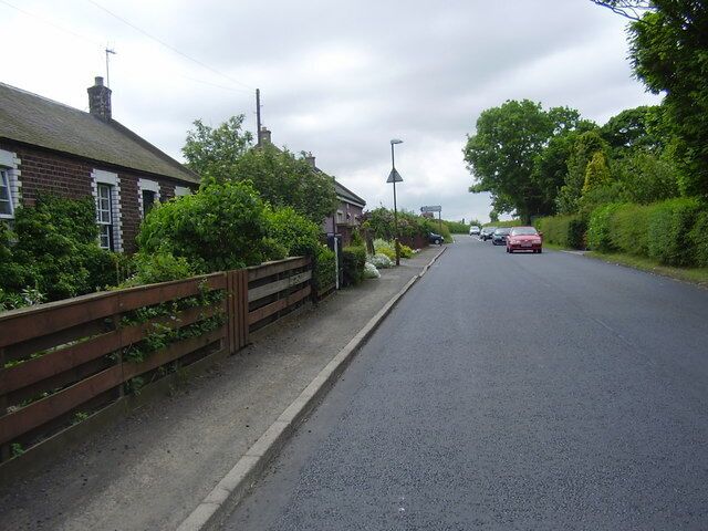 Cottages at Drem, East Lothian. On the road leading out of the village heading for Longniddry