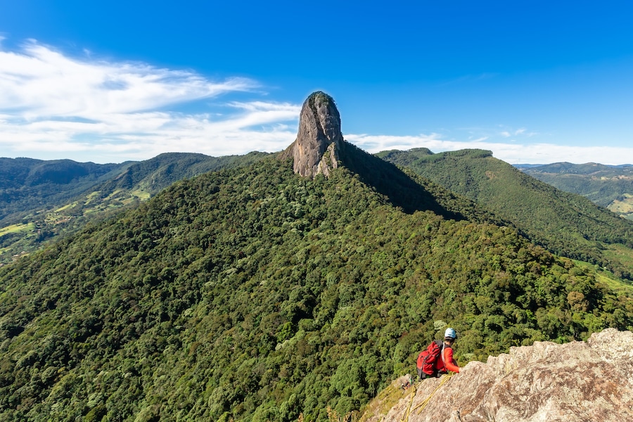 Pedra do Bau, rock mountain peak in Sao Bento do Sapucai, Brazil.
