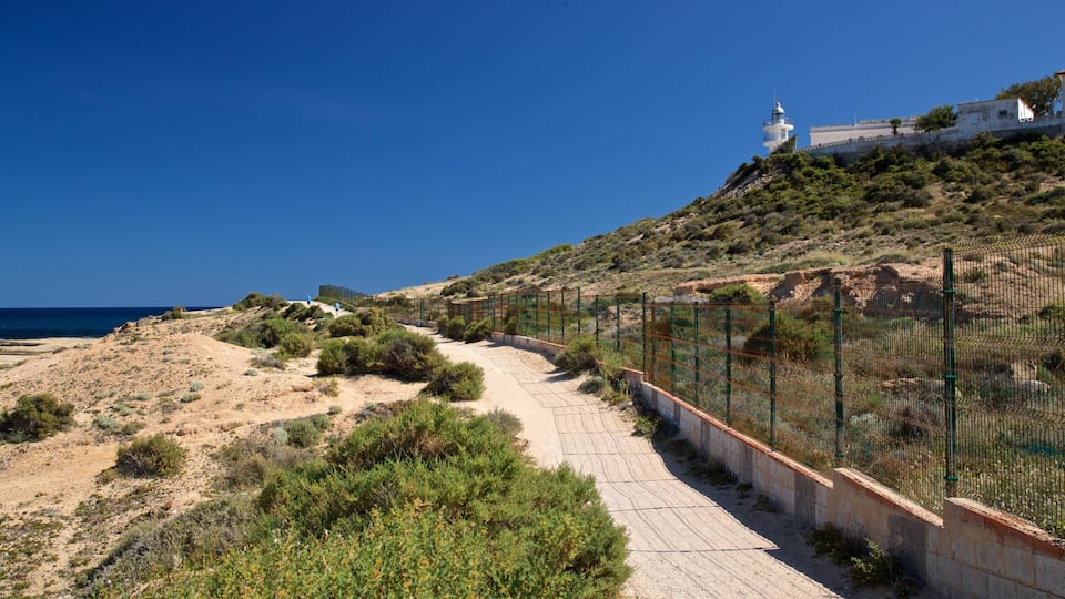 Cabo de las Huertas showing general coastal views