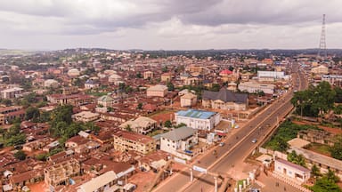 An aerial view of the city of Nsukka, Enugu, Nigeria