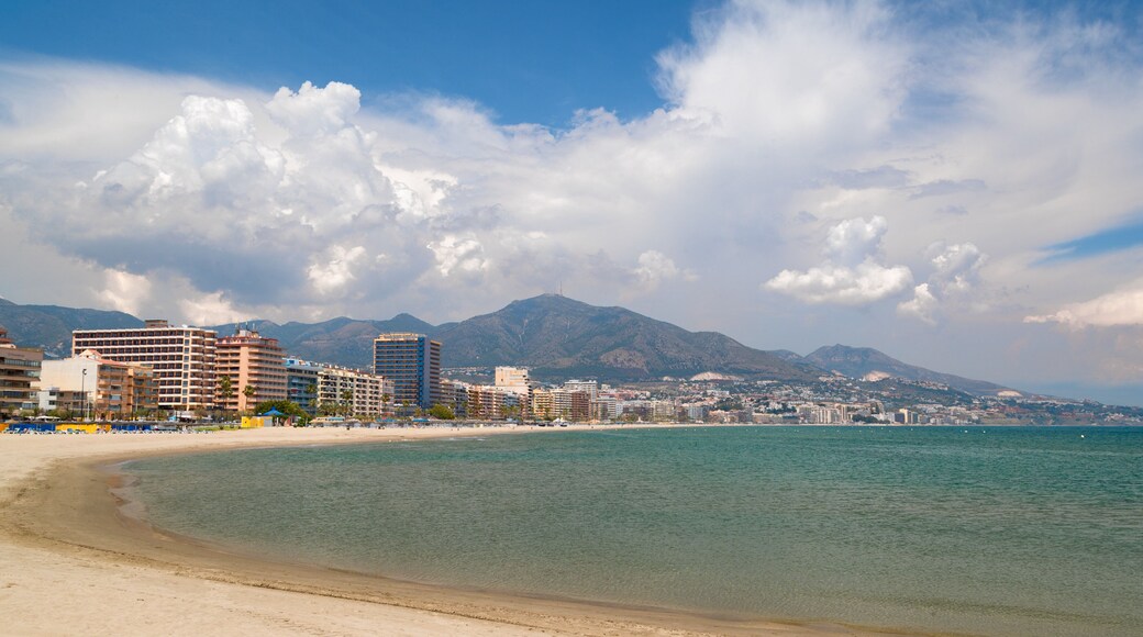 Los Boliches Beach featuring a beach, general coastal views and a coastal town