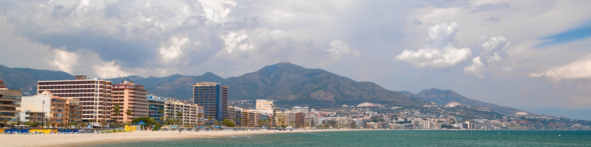 Los Boliches Beach featuring a beach, general coastal views and a coastal town