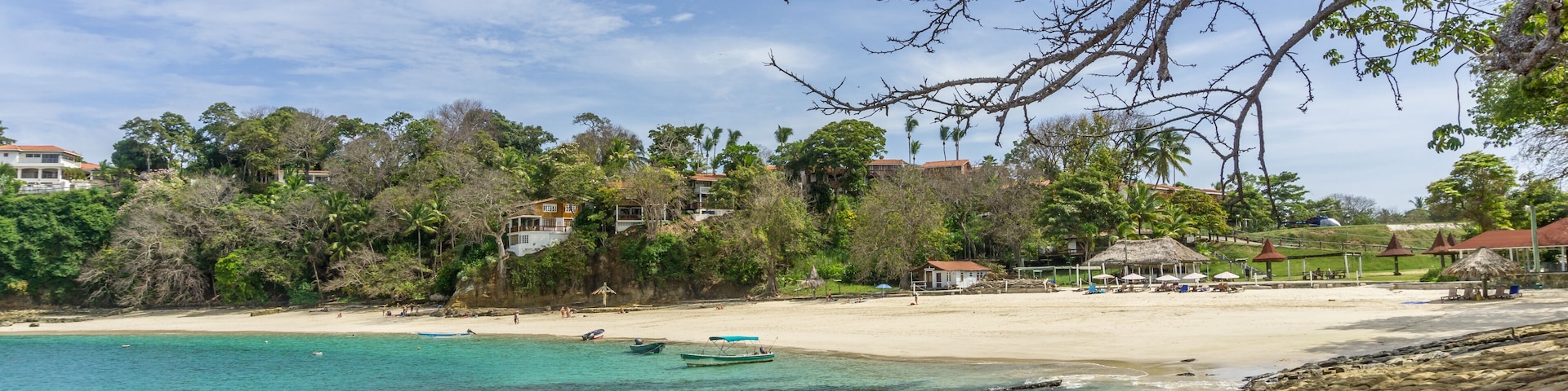 Galeon beach on Contadora Island in Panama bay, Pacific ocean.