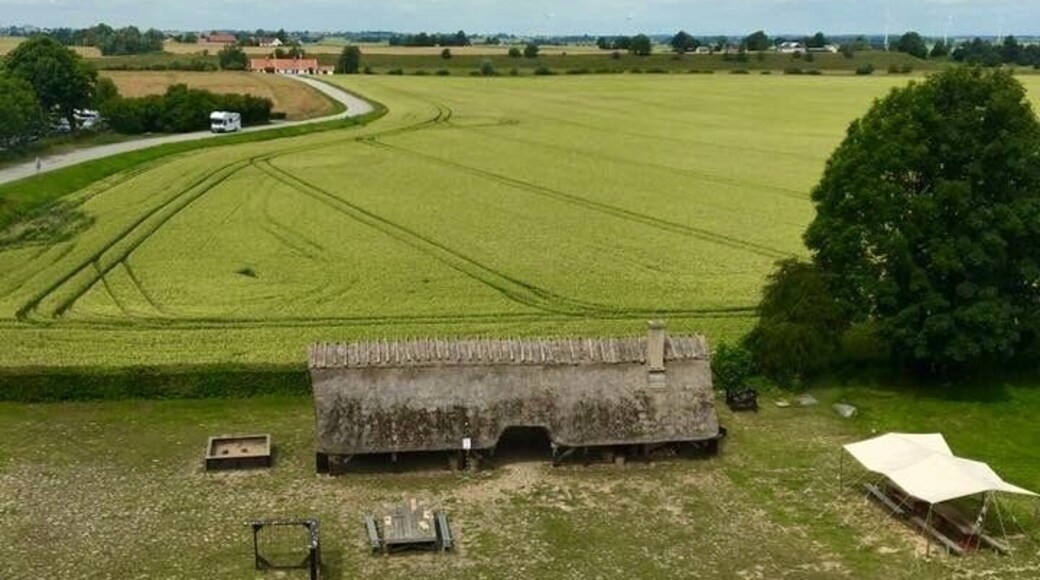 View from the medieval castle. Glimmingehus is the best preserved medieval castle in Scandinavia, dating from 1499
