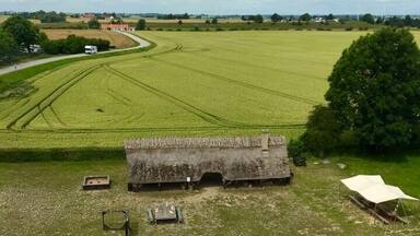 View from the medieval castle. Glimmingehus is the best preserved medieval castle in Scandinavia, dating from 1499