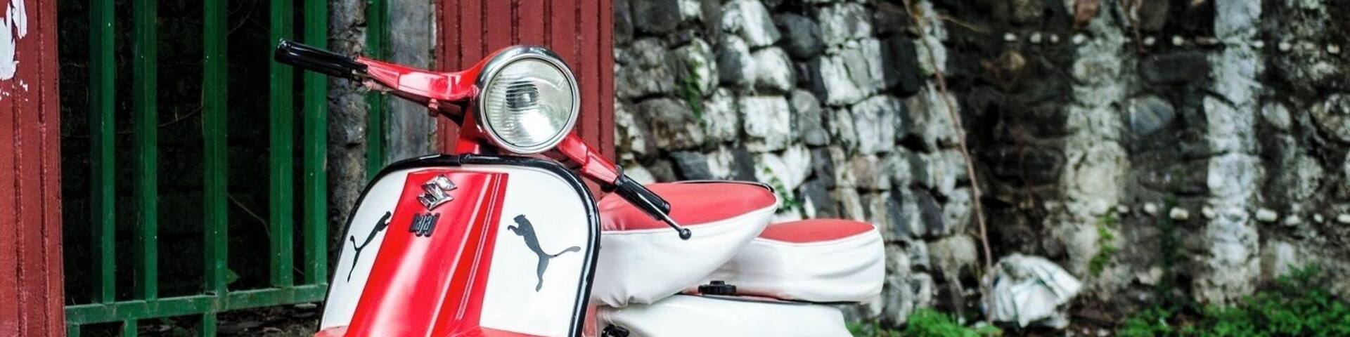 Bajaj Chetak Scooter in Christmas Colors #Red & #White from an Indian Town waiting for Santa to ride :)
#LifeAtExpedia