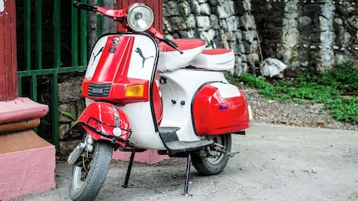 Bajaj Chetak Scooter in Christmas Colors #Red & #White from an Indian Town waiting for Santa to ride :)
#LifeAtExpedia